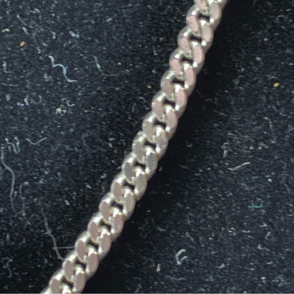 Sterling Silver 925 Cuban Chain Necklace Unisex - Picture 3 of 9